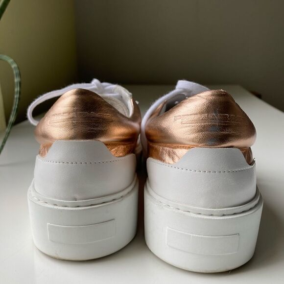 Primabase leather sneakers metallic Italian Size 38 - Picture 5 of 12